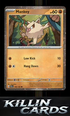 Mankey 106/193 Pokemon Common SV02: Paldea Evolved Card NM