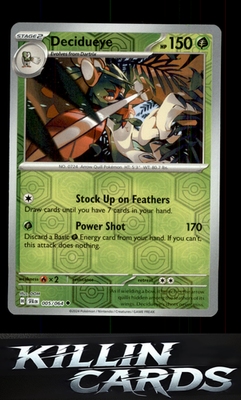 Reverse Holofoil Decidueye 005/064 Pokemon Uncommon SV: Shrouded Fable Card NM