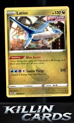 Latios 194/264 Pokemon Rare SWSH08: Fusion Strike Card NM