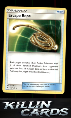 Escape Rope 114/147 Pokemon Uncommon SM - Burning Shadows Card LP