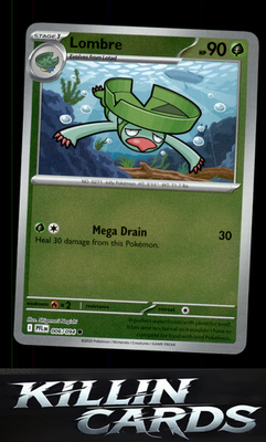 Reverse Holofoil Lombre 006/094 Pokemon Common ME02: Phantasmal Flames Card NM