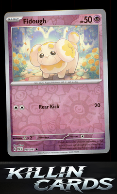Reverse Holofoil Fidough 038/091 Pokemon Common SV: Paldean Fates Card NM