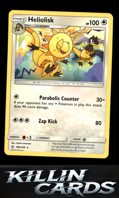 Heliolisk 180/236 Pokemon Rare SM - Cosmic Eclipse Card NM