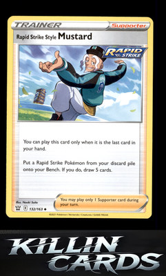 Rapid Strike Style Mustard 132/163 Pokemon Uncommon SWSH05: Battle Styles Card N