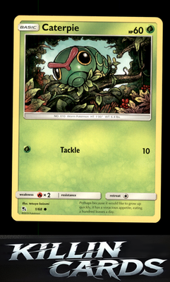 Caterpie 1/68 Pokemon Common Hidden Fates Card NM