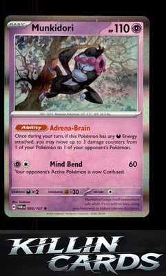 Munkidori 095/167 Pokemon Rare SV06: Twilight Masquerade Card NM