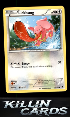Lickitung 78/111 Pokemon Common XY - Furious Fists Card NM