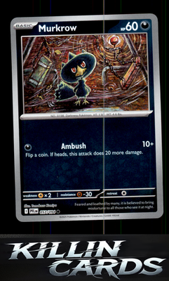 Reverse Holofoil Murkrow 057/094 Pokemon Common ME02: Phantasmal Flames Card NM