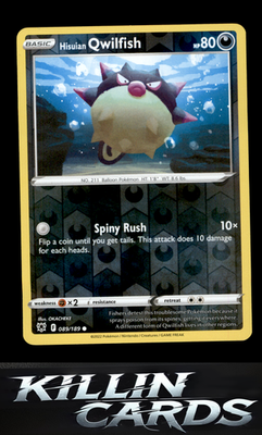 Reverse Holofoil Hisuian Qwilfish (89) 089/189 Pokemon Common SWSH10: Astral Rad