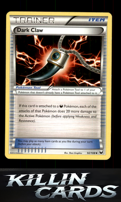 Dark Claw 92/108 Pokemon Uncommon Dark Explorers Card LP
