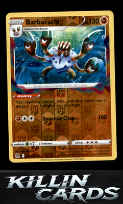 Reverse Holofoil Barbaracle 107/196 Pokemon Holo Rare SWSH11: Lost Origin Card N