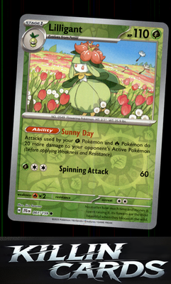 Reverse Holofoil Lilligant 007/159 Pokemon Common SV09: Journey Together Card NM