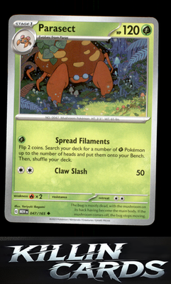 Parasect 047/165 Pokemon Uncommon SV: Scarlet & Violet 151 Card NM