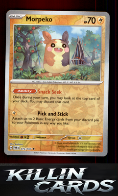 Reverse Holofoil Morpeko 072/167 Pokemon Uncommon SV06: Twilight Masquerade Card