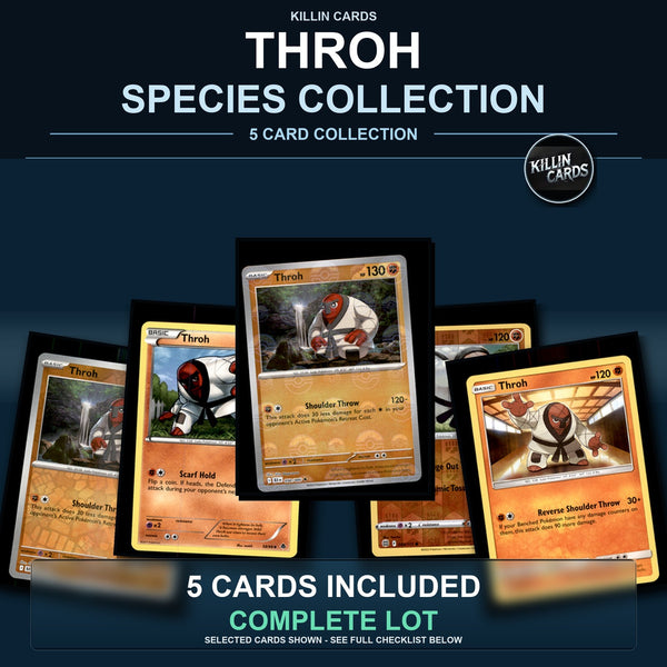 Pokemon TCG Throh Species Collection 5 Different Cards