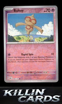 Reverse Holofoil Baltoy 094/197 Pokemon Common SV03: Obsidian Flames Card NM