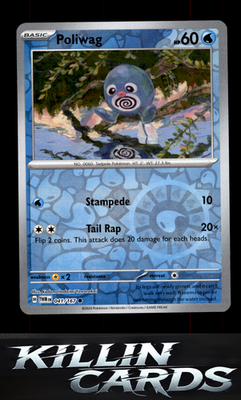 Reverse Holofoil Poliwag 041/167 Pokemon Common SV06: Twilight Masquerade Card N
