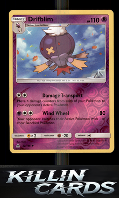 Reverse Holofoil Drifblim 52/156 Pokemon Uncommon SM - Ultra Prism Card NM