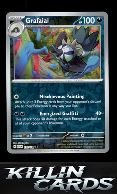 Reverse Holofoil Grafaiai 121/191 Pokemon Uncommon SV08: Surging Sparks Card NM