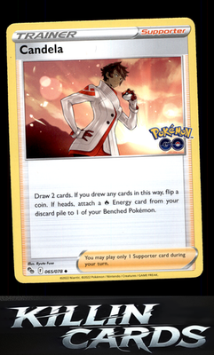 Candela 065/078 Pokemon Uncommon Pokemon GO Card NM