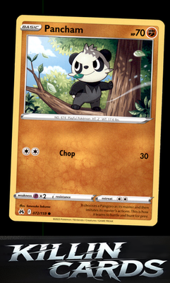Pancham 072/159 Pokemon Common Crown Zenith Card LP