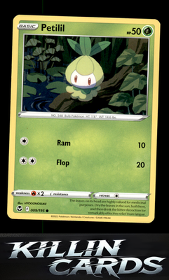 Petilil 009/195 Pokemon Common SWSH12: Silver Tempest Card LP