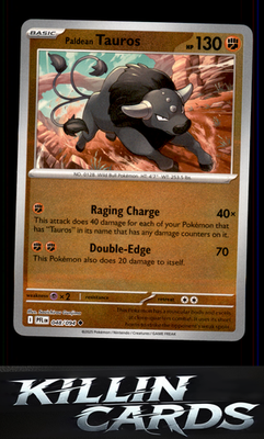 Reverse Holofoil Paldean Tauros 048/094 Pokemon Uncommon ME02: Phantasmal Flames