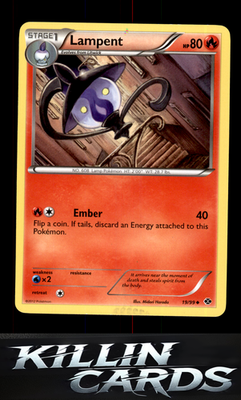 Lampent 19/99 Pokemon Uncommon Next Destinies Card NM
