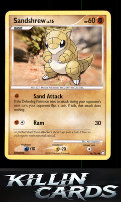 Sandshrew 96/123 Pokemon Common Mysterious Treasures Card LP