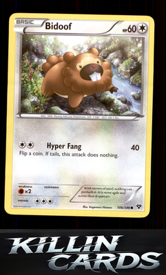 Bidoof 106/146 Pokemon Common XY Base Set Card LP