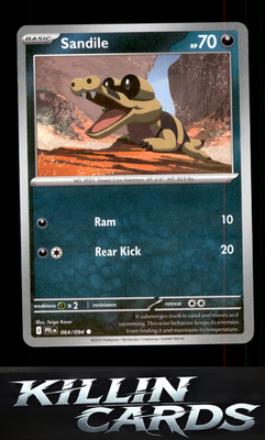 Sandile 064/094 Pokemon Common ME02: Phantasmal Flames Card NM