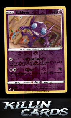 Reverse Holofoil Sableye 067/203 Pokemon Common SWSH07: Evolving Skies Card NM