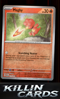 Reverse Holofoil Magby - 019/182 019/182 Pokemon Common SV04: Paradox Rift Card