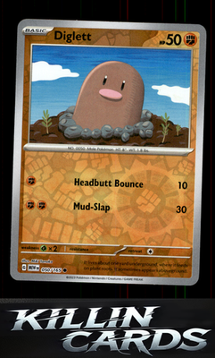 Reverse Holofoil Diglett 050/165 Pokemon Common SV: Scarlet & Violet 151 Card NM