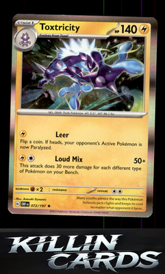 Toxtricity 072/197 Pokemon Rare SV03: Obsidian Flames Card NM