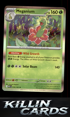 Meganium 010/132 Pokemon Rare ME01: Mega Evolution Card NM