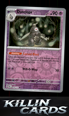 Reverse Holofoil Dusclops 036/131 Pokemon Common SV: Prismatic Evolutions Card N
