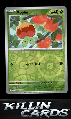 Reverse Holofoil Applin 009/131 Pokemon Common SV: Prismatic Evolutions Card NM