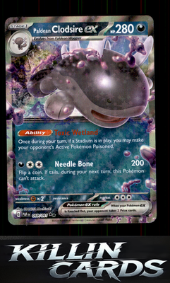 Paldean Clodsire ex - 059/091 059/091 Pokemon Double Rare SV: Paldean Fates Card