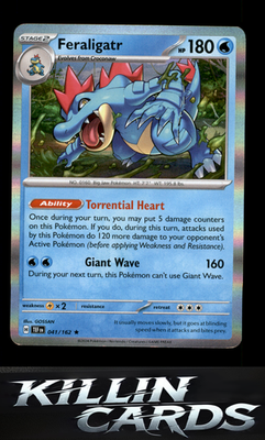 Feraligatr 041/162 Pokemon Rare SV05: Temporal Forces Card NM