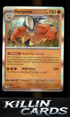 Hariyama 073/132 Pokemon Rare ME01: Mega Evolution Card NM