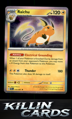 Raichu - 019/091 019/091 Pokemon Rare SV: Paldean Fates Card NM