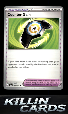 Counter Gain 169/191 Pokemon Uncommon SV08: Surging Sparks Card NM