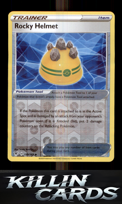 Rocky Helmet 159/185 Pokemon Uncommon SWSH04: Vivid Voltage Card NM