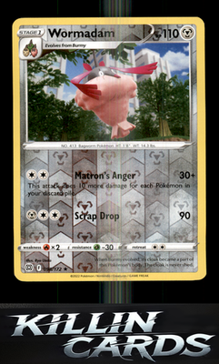 Reverse Holofoil Wormadam (98) 098/172 Pokemon Rare SWSH09: Brilliant Stars Card