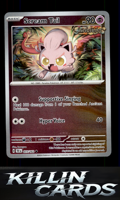 Reverse Holofoil Scream Tail 077/162 Pokemon Uncommon SV05: Temporal Forces Card