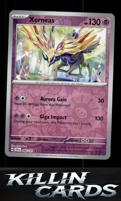 Reverse Holofoil Xerneas 088/191 Pokemon Uncommon SV08: Surging Sparks Card NM
