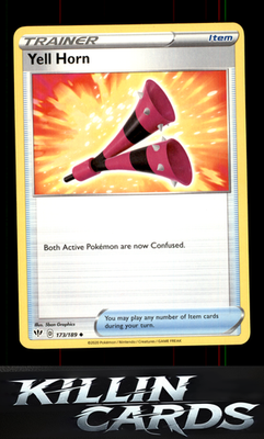 Yell Horn 173/189 Pokemon Uncommon SWSH03: Darkness Ablaze Card NM