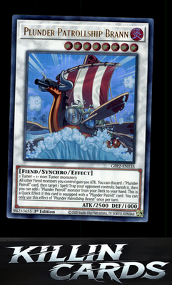 1st Edition Plunder Patrollship Brann GFP2-EN135 YuGiOh Ultra Rare Ghosts From t