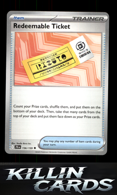 Redeemable Ticket 156/159 Pokemon Uncommon SV09: Journey Together Card NM